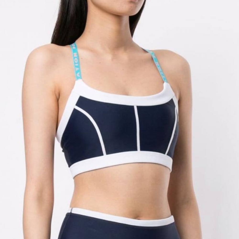 PE Nation Quarterforce Blue Bright Sports Bra Small NWT